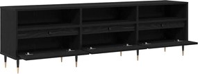 vidaXL Ντουλάπι TV Μαύρη Οξυά 150 x 30 x 45 εκ Επεξεργασμένο ξύλο