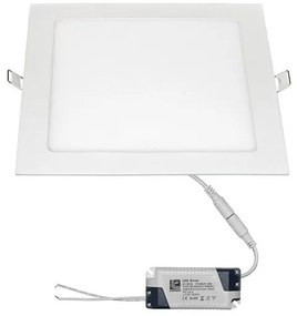 Φωτιστικό χωνευτό LED PL SLIM LINE τετράγωνο λευκό με ματ γυαλί 18W Lumen-21-01820000-nan 21-01820000