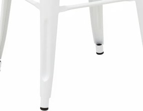 Σκαμπό Utopia pakoworld μέταλλο σε λευκή ματ απόχρωση 30x30x45εκ