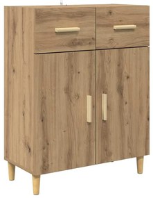 vidaXL Πλαϊνό γραφείο με συρτάρι artisan δρυς 34 x 69.5 x 89 εκ