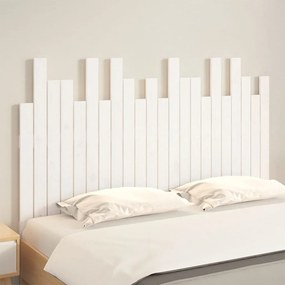 vidaXL Κεφαλάρι Τοίχου Λευκό 140 x 3 x 80 εκ. από Μασίφ Ξύλο Πεύκου