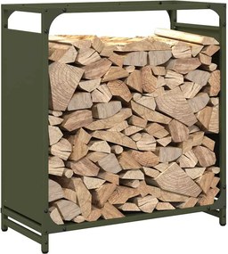 vidaXL Ράφι Καυσόξυλων 60x28x65 εκ. Χάλυβας ψυχρής έλασης