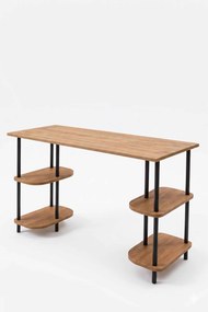 Γραφείο Πεύκο / Μαύρο LUFRUNO 120x52x74