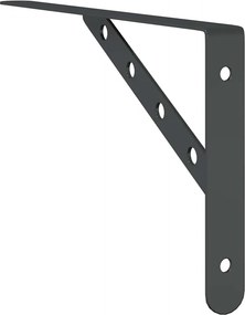 VidaXL Στηρίγματα Ραφιών 4 Τεμ. Ασημί 30x2,5x15,5 Ανοξείδωτο Μαύρο