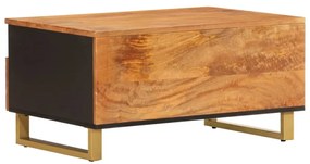 vidaXL Τραπεζάκι Σαλονιού Καφέ/Μαύρο 80 x 54 x 40εκ. Μασίφ Ξύλο Μάνγκο