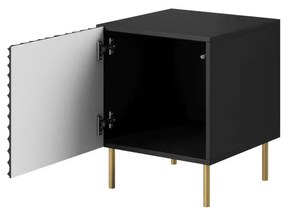 HOLE bed cabinet black mat/ black mat DIOMMI CAMA-HOLE-SZAFKI-NOCNE-CZ/CZ