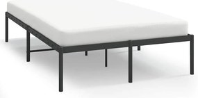 vidaXL Πλαίσιο Κρεβατιού Μαύρο 120 x 200 εκ. Μεταλλικό