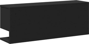vidaXL Ντουλάπι Τοίχου Μαύρο 80x20x30 εκ. από Επεξεργασμένο Ξύλο