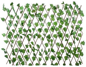 GloboStar® Artificial Garden VINE LEAVES 78499 Πτυσσόμενη Πέργκολα Τεχνητής Φυλλωσιάς - Κάθετος Κήπος Σύνθεση Αμπελόφυλλο Μ110 x Π10 x Υ120cm (min) Μ310 x Π10 x Υ45cm (max)