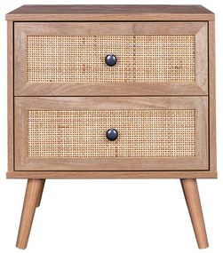 Κομοδίνο Oslo 086-000002 50x39x55 Sonoma Rattan, Wood