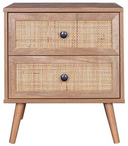 Κομοδίνο Oslo 086-000002 50x39x55 Sonoma Rattan,Ξύλο