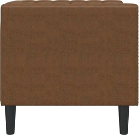 vidaXL Πολυθρόνα Chesterfield Καφέ από Συνθετικό Καστόρι