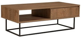 Τραπεζάκι σαλονιού Amedeo Megapap χρώμα καρυδί 120x60x43εκ.