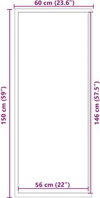 vidaXL Πατάκι Εισόδου Μαύρο 60 x 150 εκ.