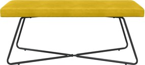 vidaXL παγκάκι Κίτρινο 110 x 40 x 45 cm Βελούδο
