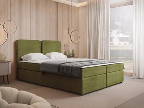 Επενδυμένο κρεβάτι Boho-140 x 200-Πράσινο