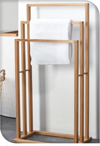 Επιδαπέδια Κρεμάστρα 3 Θέσεων από Bamboo 40x24.5x82cm MRShome