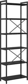 vidaXL Ράφι Βιβλίων 60 x 30 x 189,5 εκ Επεξεργασμένο Ξύλο Μαύρη Οξυά