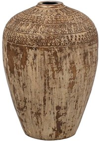 Βάζο 957-125-011 30x40cm Beige-Gold Κεραμικό