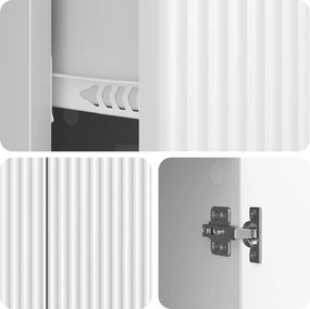 vidaXL Πλαϊνό γραφείο Γυαλιστερό Λευκό 89 x 34,5 x 60 εκ.