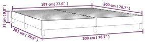 Σκελετός Κρεβατιού Χωρίς Στρώμα Μπλε 200x200 εκ.Υφασμάτινο - Μπλε