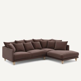 Γωνιακός καναπές από λινό βελούδο, Lazare