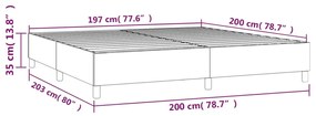 Σκελετός Κρεβατιού Χωρίς Στρώμα Σκ. Γκρι 200x200 εκ.Υφασμάτινο - Γκρι