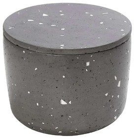 Δοχείο Με Καπάκι TZB111 10x10x9cm Dark Grey Espiel Cement