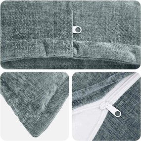 vidaXL Κάλυμμα Μαξιλαριού HEERLEN Γαλάζιο 40 x 145 cm Ύφασμα Chenille