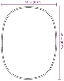 vidaXL Καθρέφτης Τοίχου Ασημί 40x30 εκ.