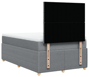 ΚΡΕΒΑΤΙ BOXSPRING ΜΕ ΣΤΡΩΜΑ ΑΝΟΙΧΤΟ ΓΚΡΙ 120X190 ΕΚ. ΥΦΑΣΜΑΤΙΝΟ 3291995