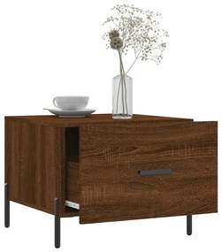 Τραπεζάκια Σαλονιού 2 τεμ Brown Oak 50x50x40 εκ Επεξ. Ξύλο - Καφέ