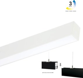 LED Κρεμαστό Γραμμικό Φωτιστικό Leon 40W CCT 150cm Λευκό