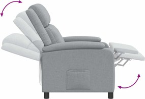 vidaXL Κάθισμα μασάζ Ανοιχτό γκρι Ύφασμα