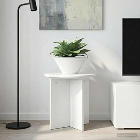 vidaXL Βάση φυτών 2 τεμ. Γυαλιστερό Λευκό 40 x 40 x 40 cm