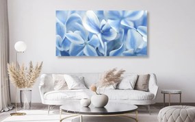 Εικόνα μπλε και λευκών λουλουδιών ορτανσίας - 100x50