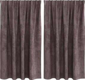 vidaXL Βελούδινες Κουρτίνες 2 pcs Καφέ 140 x 140 cm Βελούδο