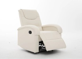Πολυθρόνα Ανακλινόμενη ArteLibre CELAENO Εκρού PU 80x96x97cm
