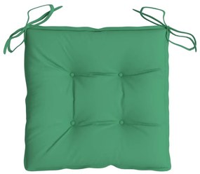 Μαξιλάρια Καρέκλας 4 τεμ. Πράσινα 50 x 50 x 7 εκ. Υφασμάτινα - Πράσινο