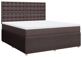 ΚΡΕΒΑΤΙ BOXSPRING ΜΕ ΣΤΡΩΜΑ ΣΚΟΥΡΟ ΚΑΦΕ 180X200 ΕΚ ΥΦΑΣΜΑΤΙΝΟ 3292152