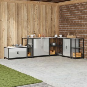 vidaXL Ράφι Κουζίνας HATTEM Ασημί 30 x 50 x 92 εκ Ατσάλι
