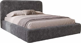 Επενδυμένο κρεβάτι Livia-Ανθρακί-140 x 200