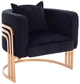 TIANA ARMCHAIR WITH GOLD METAL FRAME AND LOW BACK IN A SEMI-CIRCULAR ARRANGEMENT