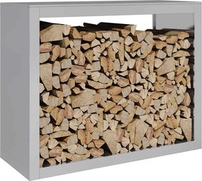 vidaXL Ράφι Καυσόξυλων 100x40x80 εκ. Γαλβανιζέ Ατσάλι