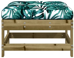 vidaXL Υποπόδια Κήπου με Μαξιλάρια 2 τεμ. από Εμποτισμένο Ξύλο Πεύκου