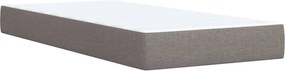 vidaXL Κρεβάτι Boxspring με Στρώμα Taupe 90x200 εκ. Υφασμάτινο