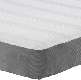 vidaXL Στρώμα Κρεβατιού με στρώμα Ανοιχτό γκρι 140 x 200 cm ύφασμα