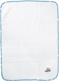 Κουβέρτα Πικέ Αγκαλιάς (80x110) Dimcol Aviator 184 White-Sky Blue