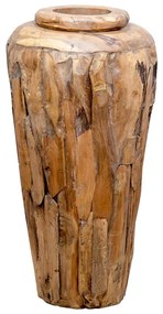 vidaXL Βάζο Διακοσμητικό 40 x 80 εκ. από Μασίφ Ξύλο Teak