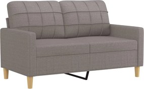 vidaXL Καναπές Διθέσιος Taupe 120 εκ. Υφασμάτινος